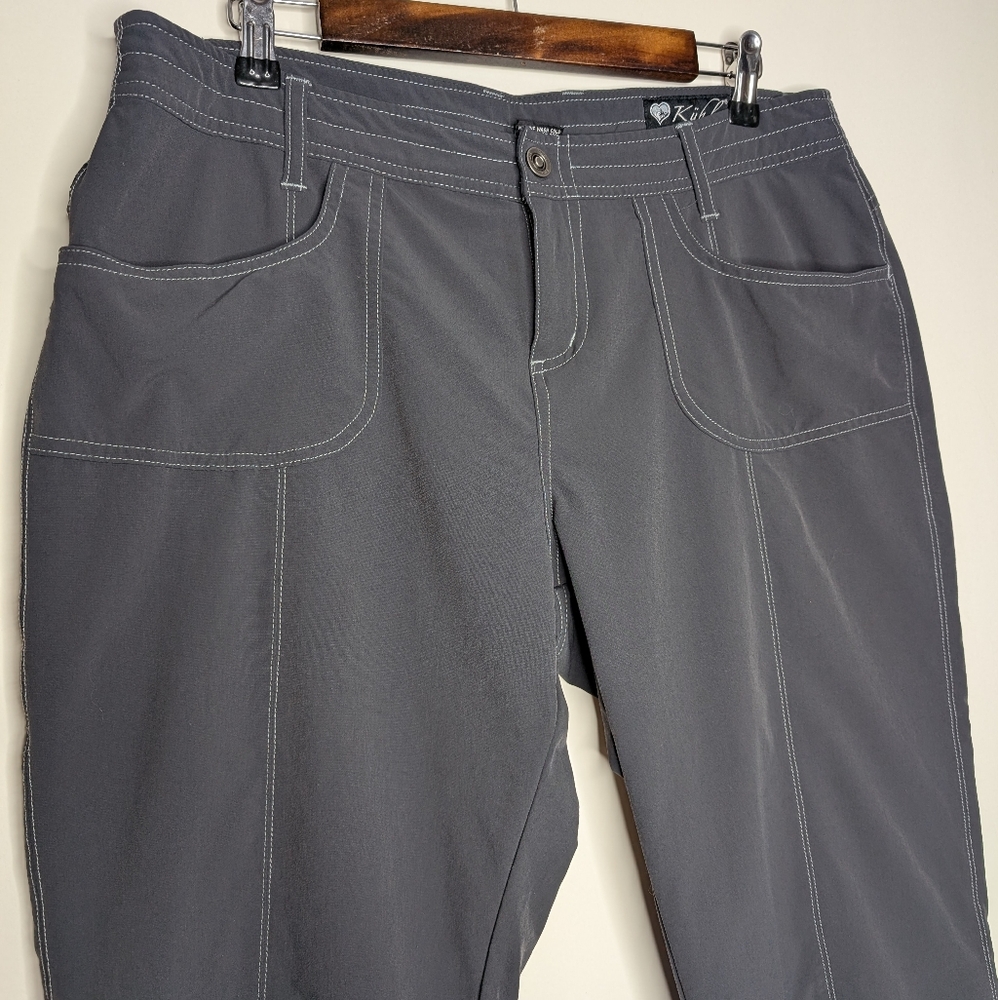 Kühl Mountain Culture Gray Outdoor Capris Pants Size 14 Regular - Picture 4 of 16
